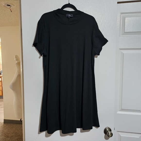 Vibe Sportswear Tshirt Dress Short Sleeve Pullon Black Above Knee Womens 2X - Picture 10 of 11